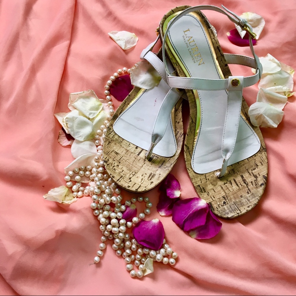 Ralph Lauren white sandals size 9.5